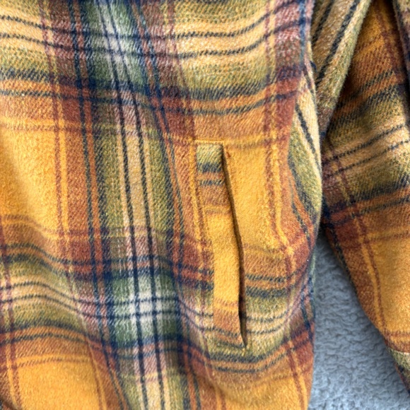 Illa Illa Mustard Plaid Oversized Shacket Jacket Shirt – Size Small - Picture 6 of 9